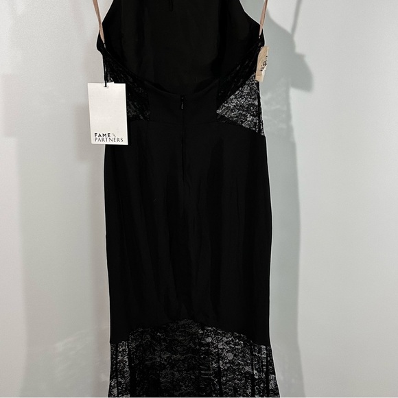 Fame and Partners “Nicchi” Black Lace Panel Gown – NWT – Size 8 - Picture 10 of 11